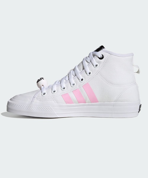 adidas(アディダス)の「ニッツァ ハイ RF × アンドレ・サライヴァ / NIZZA HIGH RF × ANDRE SARAIVA / キャンバススニーカー / ハイカット / アディダスオリジナルス adidas Originals(スニーカー・メンズ・ホワイト・22.5cm/23.0cm/23.5cm/24.0cm/24.5cm/25.0cm/25.5cm/26.0cm/26.5cm/27.0cm/27.5cm/28.0cm/28.5cm/29.0cm)」の2枚目の写真