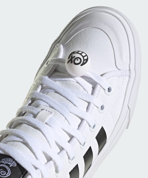 adidas(アディダス)の「ニッツァ ハイ RF × アンドレ・サライヴァ / NIZZA HIGH RF × ANDRE SARAIVA / キャンバススニーカー / ハイカット / アディダスオリジナルス adidas Originals(スニーカー・メンズ・ホワイト・22.5cm/23.0cm/23.5cm/24.0cm/24.5cm/25.0cm/25.5cm/26.0cm/26.5cm/27.0cm/27.5cm/28.0cm/28.5cm/29.0cm)」の10枚目の写真