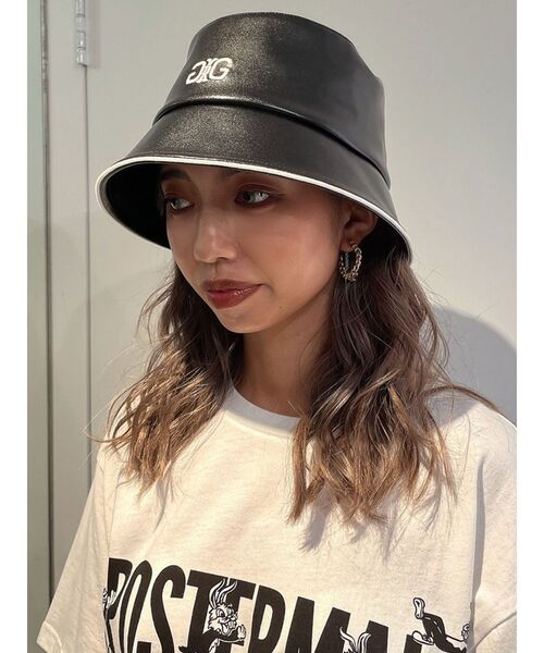 GYDA（ジェイダ）の「Symmetry GYDA パイピングバケットハット（ハット・レディース・オフホワイト/ブラック・FREE）」の11枚目の写真