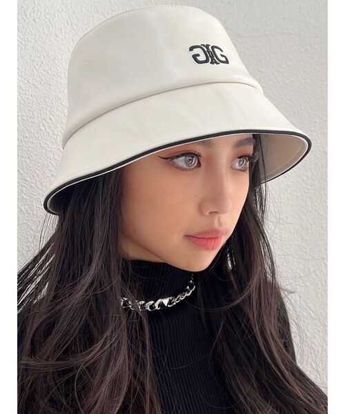 GYDA（ジェイダ）の「Symmetry GYDA パイピングバケットハット（ハット・レディース・オフホワイト/ブラック・FREE）」の14枚目の写真