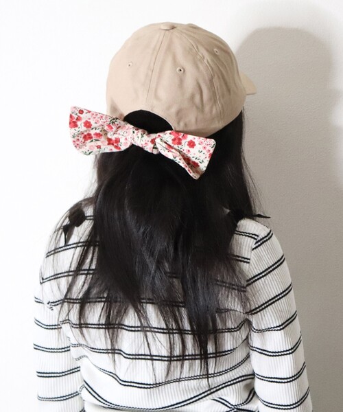 SHOO・LA・RUE（シューラルー）の「◆ツイルバック柄リボンCAP（キャップ・キッズ・ライトパープル/ベージュ・99）」の13枚目の写真