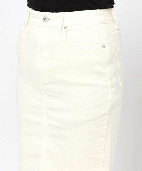 Spick & Span（スピックアンドスパン）の「ツイルストレッチナカシロ タイトスカート。（スカート・レディース・ホワイト/イエロー/サックスブルー・40/36/38）」の7枚目の写真