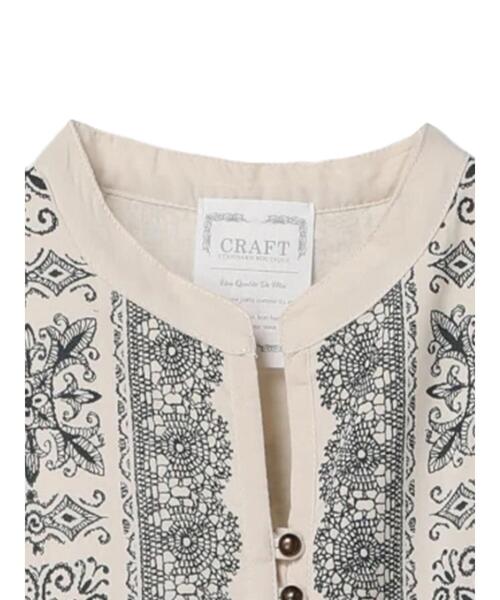 CRAFT STANDARD BOUTIQUE（クラフトスタンダードブティック）の「パネル柄ウエスト切り替えボリュームワンピース　◆（ワンピース・レディース・ダークグレー/ライトベージュ/チャコールグレー/ブルー・FREE）」の17枚目の写真