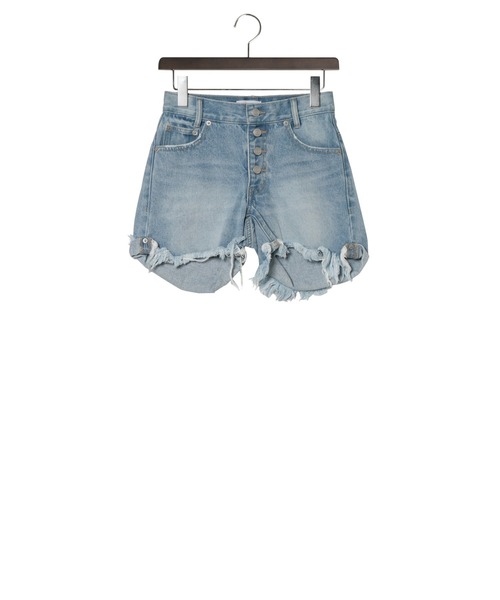 ONETEASPOON フリンジデニムショートパンツ oneteaspoon◇ダメージデニムショートパンツ Y2K グランジ