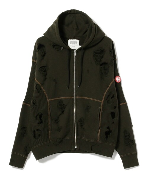 C.E(シーイー)の「C.E / PLAGUE WIDE RIB CUT ZIP HOODY(スウェット・メンズ・ブラック・X-LARGE/LARGE)」の3枚目の写真