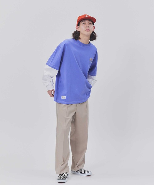 VISION STREET WEAR（ヴィジョンストリートウェア）の「【VISION STREET】フェイクレイヤードロンＴ（Tシャツ/カットソー・メンズ・ブラック/パープル/ホワイト・M/L/XL）」の4枚目の写真