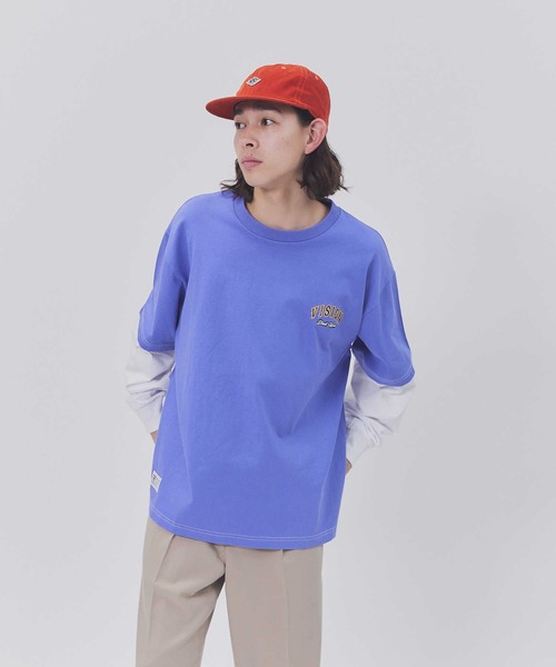 VISION STREET WEAR（ヴィジョンストリートウェア）の「【VISION STREET】フェイクレイヤードロンＴ（Tシャツ/カットソー・メンズ・ブラック/パープル/ホワイト・M/L/XL）」の6枚目の写真