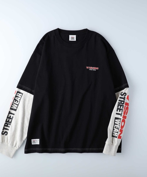 セール】【VISION STREET】フェイクレイヤードロンT（Tシャツ