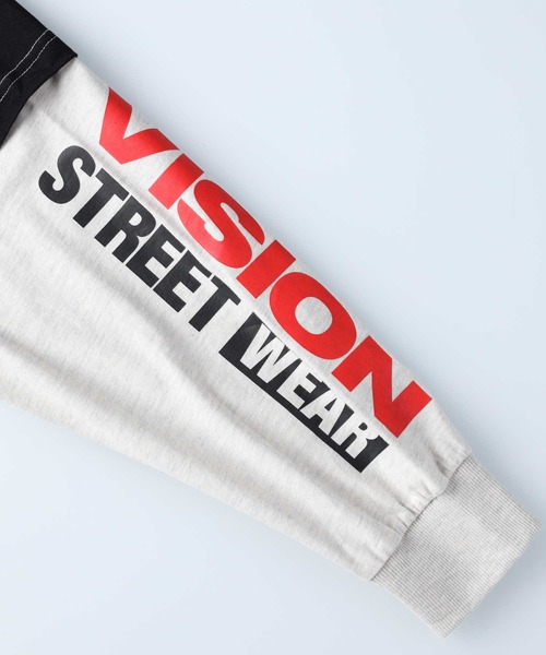VISION STREET WEAR（ヴィジョンストリートウェア）の「【VISION STREET】フェイクレイヤードロンＴ（Tシャツ/カットソー・メンズ・ブラック/パープル/ホワイト・M/L/XL）」の18枚目の写真