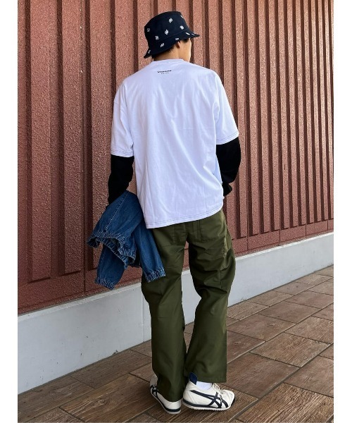 VISION STREET WEAR（ヴィジョンストリートウェア）の「【VISION STREET】フェイクレイヤードロンＴ（Tシャツ/カットソー・メンズ・ブラック/パープル/ホワイト・M/L/XL）」の7枚目の写真