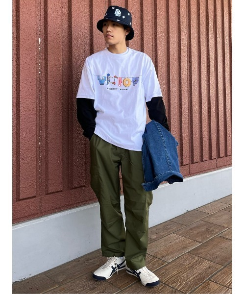 VISION STREET WEAR（ヴィジョンストリートウェア）の「【VISION STREET】フェイクレイヤードロンＴ（Tシャツ/カットソー・メンズ・ブラック/パープル/ホワイト・M/L/XL）」の8枚目の写真