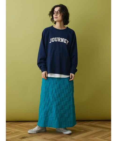 CRAFT STANDARD BOUTIQUE（クラフトスタンダードブティック）の「格子柄ニットスカート（スカート・レディース・ブラック/ブルー/イエロー・FREE）」の16枚目の写真