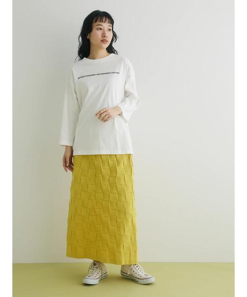 CRAFT STANDARD BOUTIQUE（クラフトスタンダードブティック）の「格子柄ニットスカート（スカート・レディース・ブラック/ブルー/イエロー・FREE）」の17枚目の写真