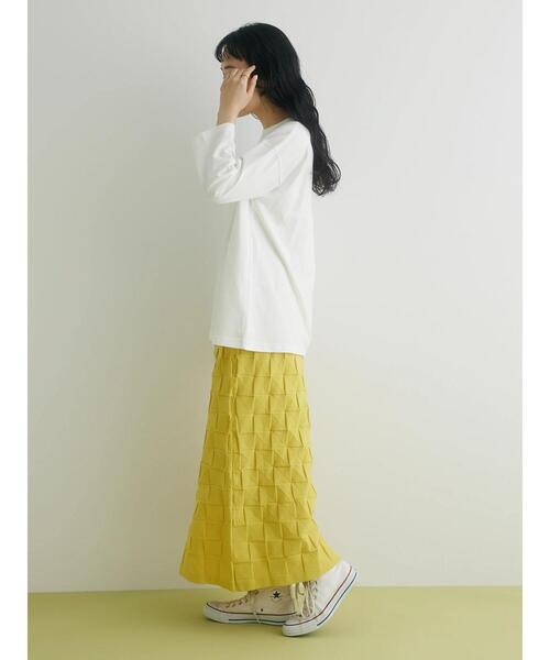CRAFT STANDARD BOUTIQUE（クラフトスタンダードブティック）の「格子柄ニットスカート（スカート・レディース・ブラック/ブルー/イエロー・FREE）」の9枚目の写真