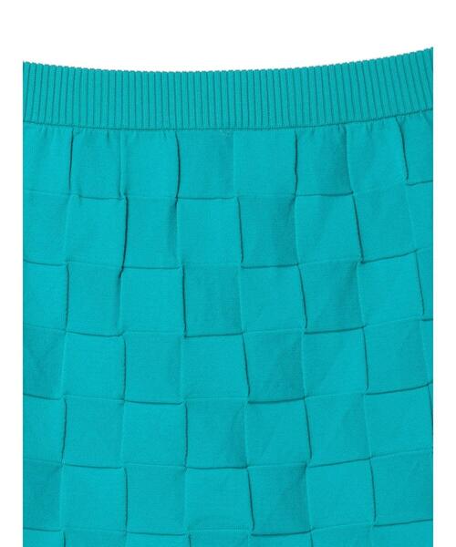 CRAFT STANDARD BOUTIQUE（クラフトスタンダードブティック）の「格子柄ニットスカート（スカート・レディース・ブラック/ブルー/イエロー・FREE）」の6枚目の写真