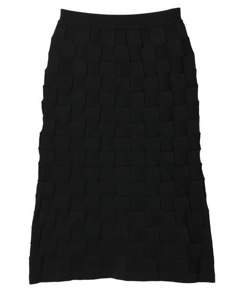 CRAFT STANDARD BOUTIQUE（クラフトスタンダードブティック）の「格子柄ニットスカート（スカート・レディース・ブラック/ブルー/イエロー・FREE）」の11枚目の写真