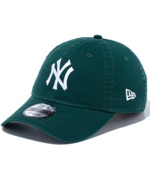 NEW ERA | NEW ERA/ニューエラ キャップ 9TWENTY クロスストラップ ウォッシュドコットン ニューヨーク・ヤンキース ダークグリーン × ホワイト 13562180(キャップ)