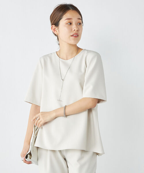 NOLLEY’S（ノーリーズ）の「◇【WEB限定】ダブルクロスバックフレアーブラウス（シャツ/ブラウス・レディース・アイボリー/ブラック・FREE）」の16枚目の写真