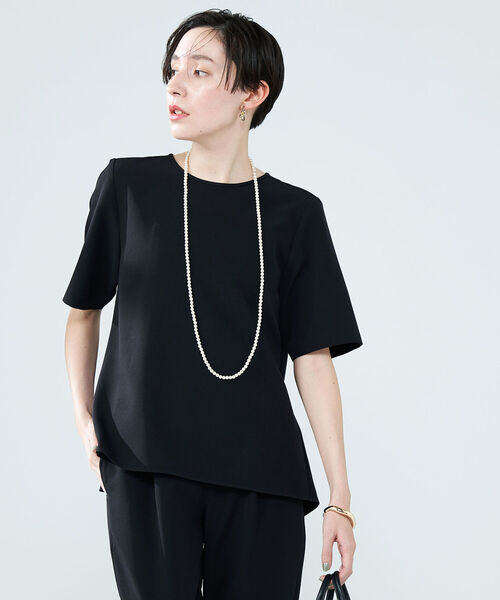 NOLLEY’S（ノーリーズ）の「◇【WEB限定】ダブルクロスバックフレアーブラウス（シャツ/ブラウス・レディース・アイボリー/ブラック・FREE）」の11枚目の写真