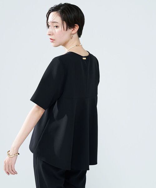 NOLLEY’S（ノーリーズ）の「◇【WEB限定】ダブルクロスバックフレアーブラウス（シャツ/ブラウス・レディース・アイボリー/ブラック・FREE）」の15枚目の写真