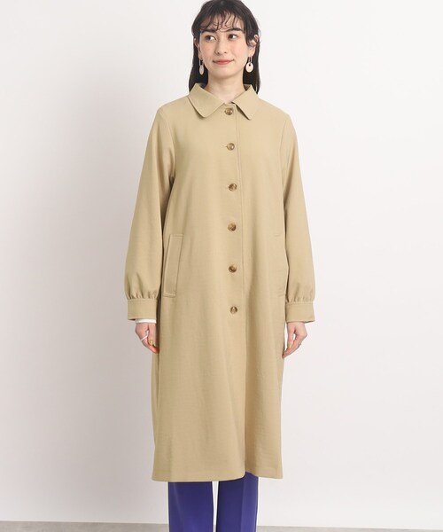 DRESKIP（ドレスキップ）の「◆大人かわいいボリューム袖【撥水】ステンカラーコート（ステンカラーコート・レディース・サンドベージュ/ネイビー/レモンイエロー・04/03/02）」の4枚目の写真