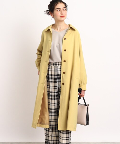 DRESKIP（ドレスキップ）の「◆大人かわいいボリューム袖【撥水】ステンカラーコート（ステンカラーコート・レディース・サンドベージュ/ネイビー/レモンイエロー・04/03/02）」の13枚目の写真