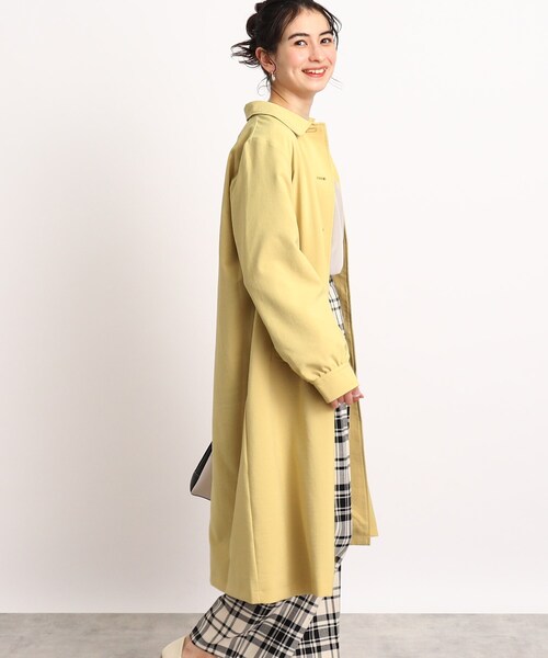 DRESKIP（ドレスキップ）の「◆大人かわいいボリューム袖【撥水】ステンカラーコート（ステンカラーコート・レディース・サンドベージュ/ネイビー/レモンイエロー・04/03/02）」の14枚目の写真