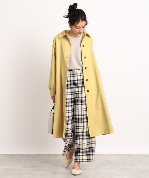 DRESKIP（ドレスキップ）の「◆大人かわいいボリューム袖【撥水】ステンカラーコート（ステンカラーコート・レディース・サンドベージュ/ネイビー/レモンイエロー・04/03/02）」の16枚目の写真