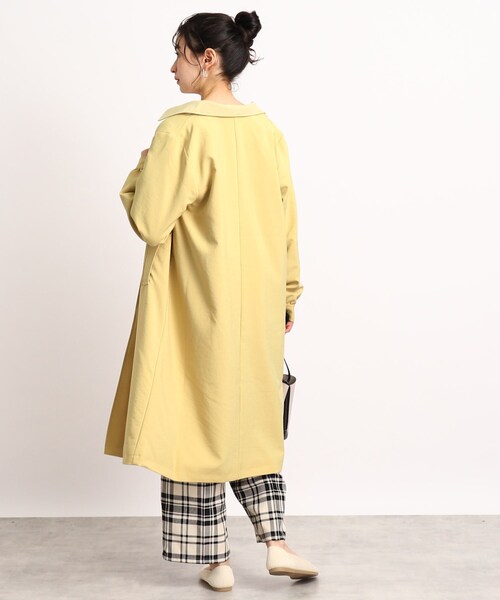 DRESKIP（ドレスキップ）の「◆大人かわいいボリューム袖【撥水】ステンカラーコート（ステンカラーコート・レディース・サンドベージュ/ネイビー/レモンイエロー・04/03/02）」の18枚目の写真