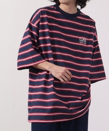 Sunny Smith（サニースミス）の「Sunnysmith へビーオンス Cool Smith ボーダーロゴTシャツ SS 半袖（Tシャツ/カットソー）」