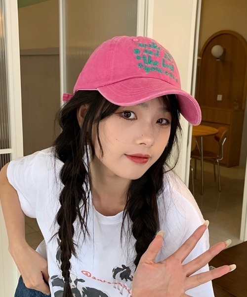 LAC-VERT（ラック・ヴェール）の「カラーロゴキャップ（キャップ・レディース・ブラック/アイボリー/ピンク・FREE）」の4枚目の写真