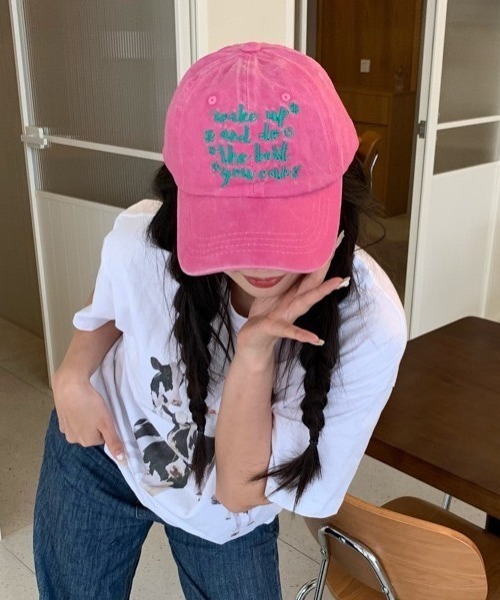 LAC-VERT（ラック・ヴェール）の「カラーロゴキャップ（キャップ・レディース・ブラック/アイボリー/ピンク・FREE）」の7枚目の写真