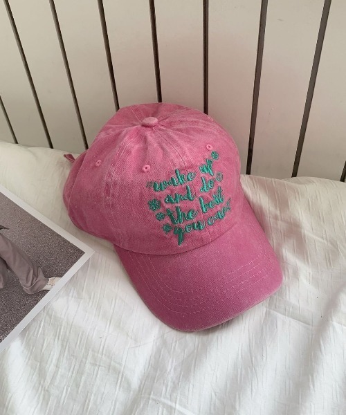 LAC-VERT（ラック・ヴェール）の「カラーロゴキャップ（キャップ・レディース・ブラック/アイボリー/ピンク・FREE）」の9枚目の写真