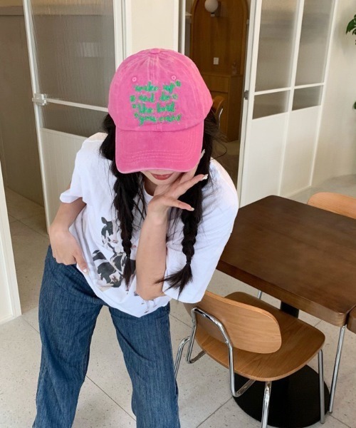 LAC-VERT（ラック・ヴェール）の「カラーロゴキャップ（キャップ・レディース・ブラック/アイボリー/ピンク・FREE）」の14枚目の写真