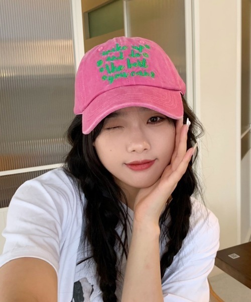 LAC-VERT（ラック・ヴェール）の「カラーロゴキャップ（キャップ・レディース・ブラック/アイボリー/ピンク・FREE）」の15枚目の写真