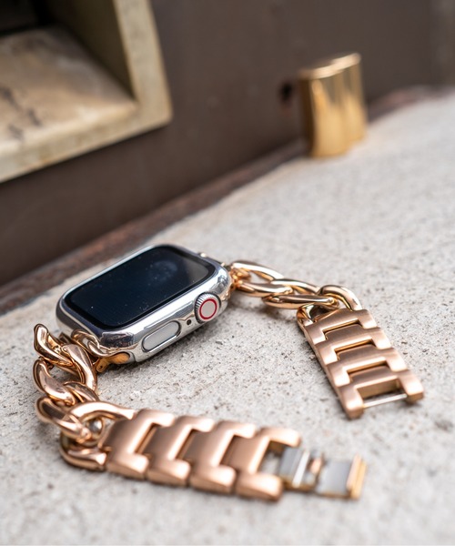 zandy(ズィーアンドワイ)の「zandy ズィー・アンド・ワイ / Apple Watch【チェーン】 アップルウォッチバンド ステンレスチェーンベルト /// chain2(デジタル腕時計・メンズ・シルバー/ブラック/ピンクゴールド/ゴールド・S/M)」の1枚目の写真