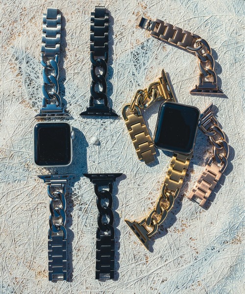 zandy(ズィーアンドワイ)の「zandy ズィー・アンド・ワイ / Apple Watch【チェーン】 アップルウォッチバンド ステンレスチェーンベルト /// chain2(デジタル腕時計・メンズ・シルバー/ブラック/ピンクゴールド/ゴールド・S/M)」の17枚目の写真