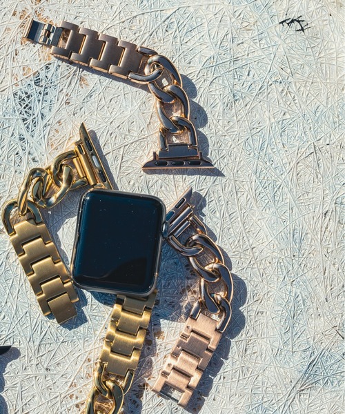 zandy(ズィーアンドワイ)の「zandy ズィー・アンド・ワイ / Apple Watch【チェーン】 アップルウォッチバンド ステンレスチェーンベルト /// chain2(デジタル腕時計・メンズ・シルバー/ブラック/ピンクゴールド/ゴールド・S/M)」の9枚目の写真