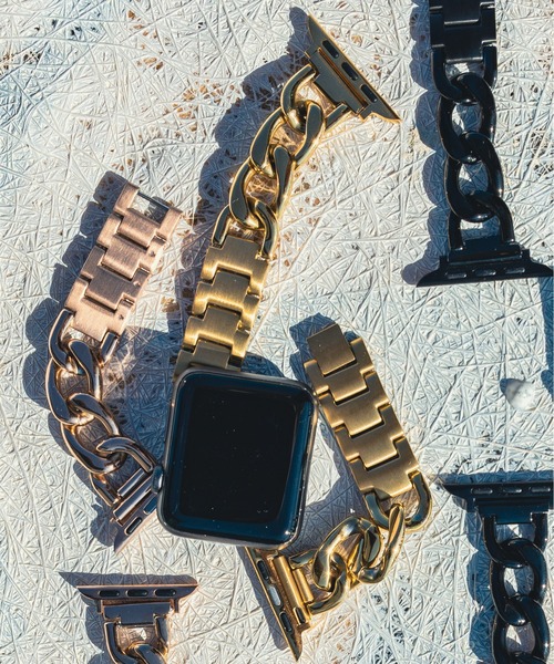 zandy(ズィーアンドワイ)の「zandy ズィー・アンド・ワイ / Apple Watch【チェーン】 アップルウォッチバンド ステンレスチェーンベルト /// chain2(デジタル腕時計・メンズ・シルバー/ブラック/ピンクゴールド/ゴールド・S/M)」の18枚目の写真