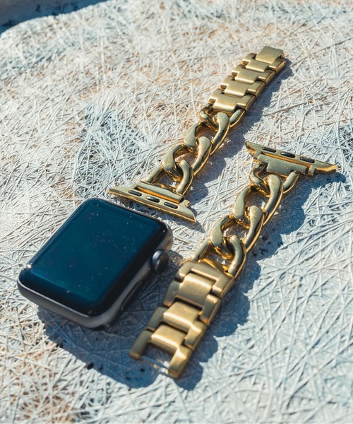 zandy(ズィーアンドワイ)の「zandy ズィー・アンド・ワイ / Apple Watch【チェーン】 アップルウォッチバンド ステンレスチェーンベルト /// chain2(デジタル腕時計・メンズ・シルバー/ブラック/ピンクゴールド/ゴールド・S/M)」の19枚目の写真