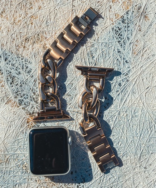 zandy(ズィーアンドワイ)の「zandy ズィー・アンド・ワイ / Apple Watch バンド ステンレスチェーン Series10/11・Ultra対応【チェーン】アップルウォッチベルト /// chain2(デジタル腕時計・メンズ・シルバー/ブラック/ピンクゴールド/ゴールド・S/M)」の18枚目の写真