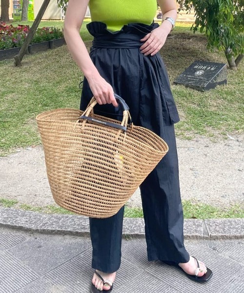 GALLARDAGALANTE（ガリャルダガランテ）の「パームファイバーバスケット（かごバッグ・レディース・ベージュ・FREE）」の15枚目の写真