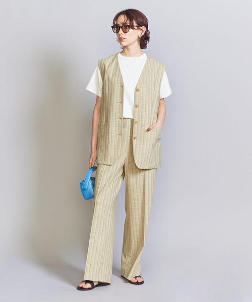 BEAUTY&YOUTH UNITED ARROWS（ビューティーアンドユースユナイテッドアローズ）の「ストライプツイード ワイドパンツ（その他パンツ・レディース・ナチュラル・M/S）」の15枚目の写真