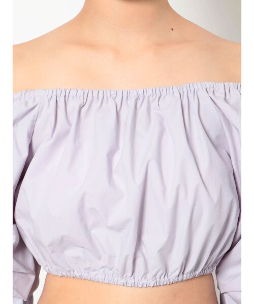 GYDA（ジェイダ）の「タックスリーブ 2WAY BL（シャツ/ブラウス・レディース・パープル/オフホワイト・FREE）」の19枚目の写真