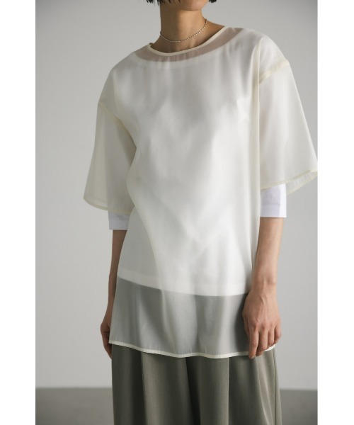 STYLEMIXER（スタイルミキサー）の「シアールーズトップ（シャツ/ブラウス・レディース・アイボリー/サックスブルー/グリーン/ブラック・FREE）」の11枚目の写真