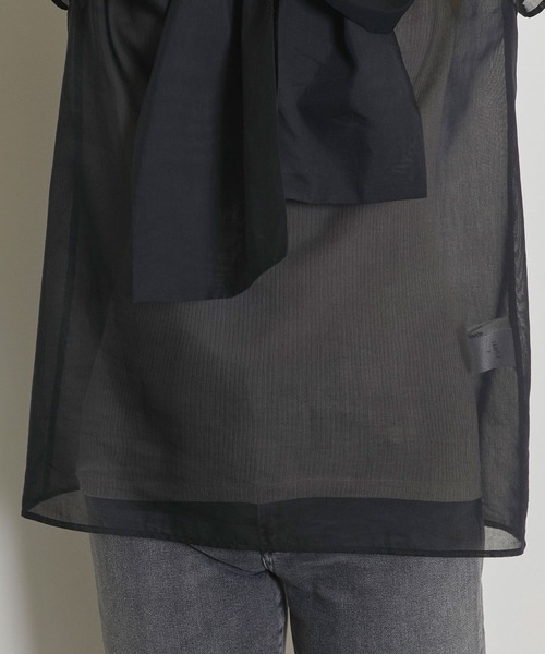 Whim Gazette シアーボウブラウス今季美品 Whim Gazette(ウィム ガゼット)のシアーボウブラウス通販