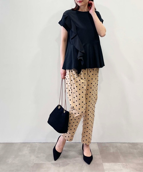 PICCIN（ピッチン）の「サイドフリルペプラムプルオーバー（Tシャツ/カットソー・レディース・オフホワイト/ブラック・M/L）」の10枚目の写真