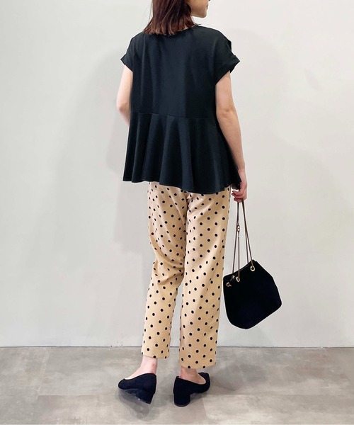 PICCIN（ピッチン）の「サイドフリルペプラムプルオーバー（Tシャツ/カットソー・レディース・オフホワイト/ブラック・M/L）」の12枚目の写真