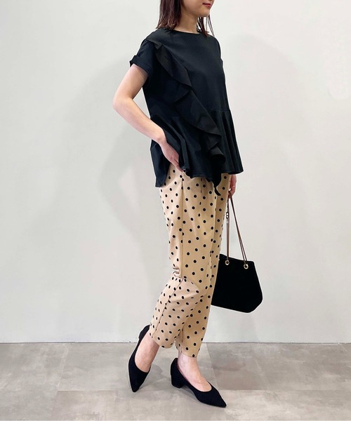 PICCIN（ピッチン）の「サイドフリルペプラムプルオーバー（Tシャツ/カットソー・レディース・オフホワイト/ブラック・M/L）」の13枚目の写真