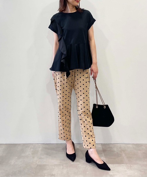 PICCIN（ピッチン）の「サイドフリルペプラムプルオーバー（Tシャツ/カットソー・レディース・オフホワイト/ブラック・M/L）」の14枚目の写真